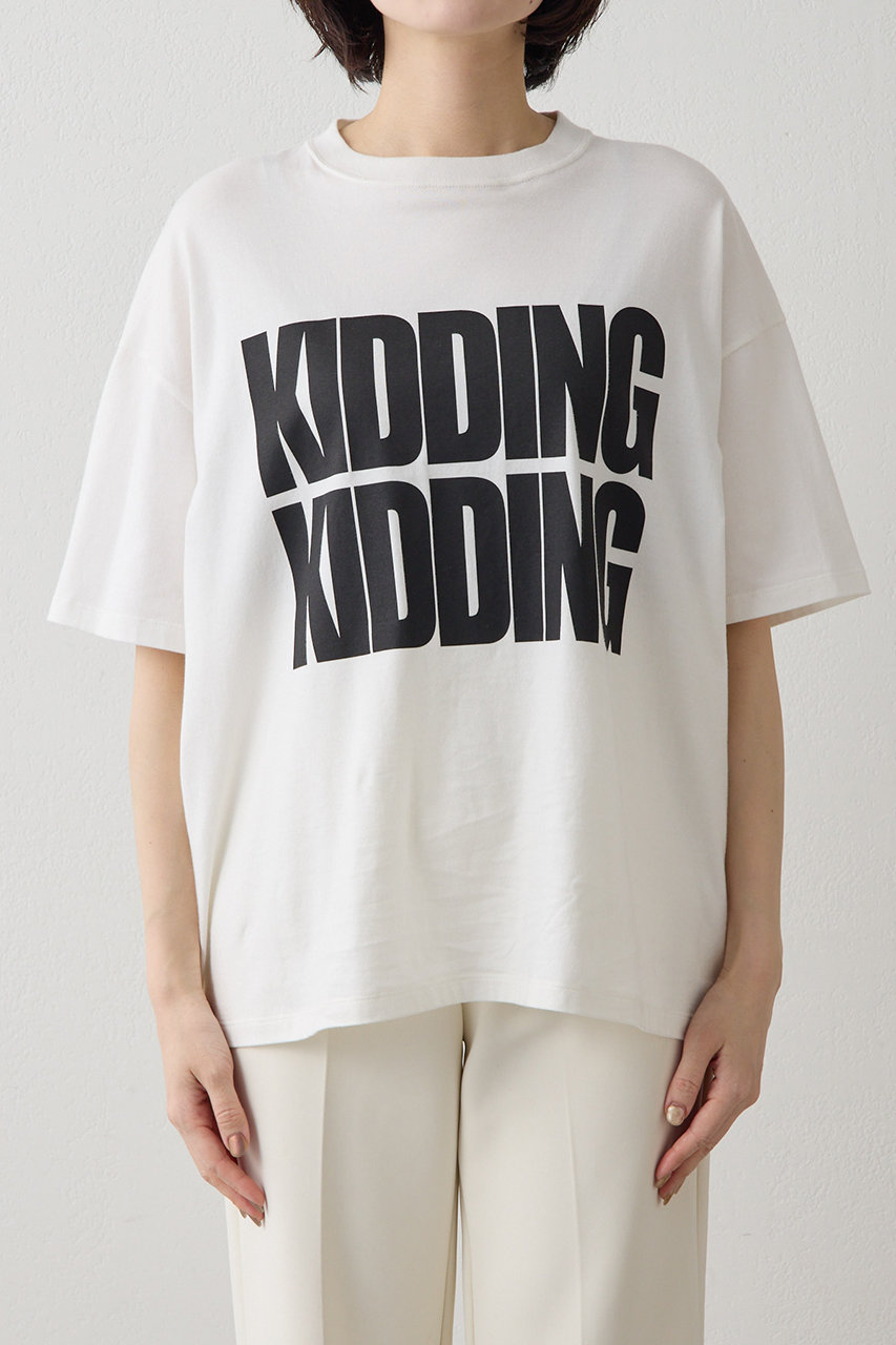 Whim Gazette(ウィム ガゼット)｜KIDDINGロゴTシャツ/オフホワイト の