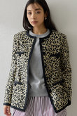 リネンレオパードジャケット