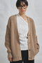 【予約販売】【GEMINI】片畔カーディガン ウィム ガゼット/Whim Gazette キャメル