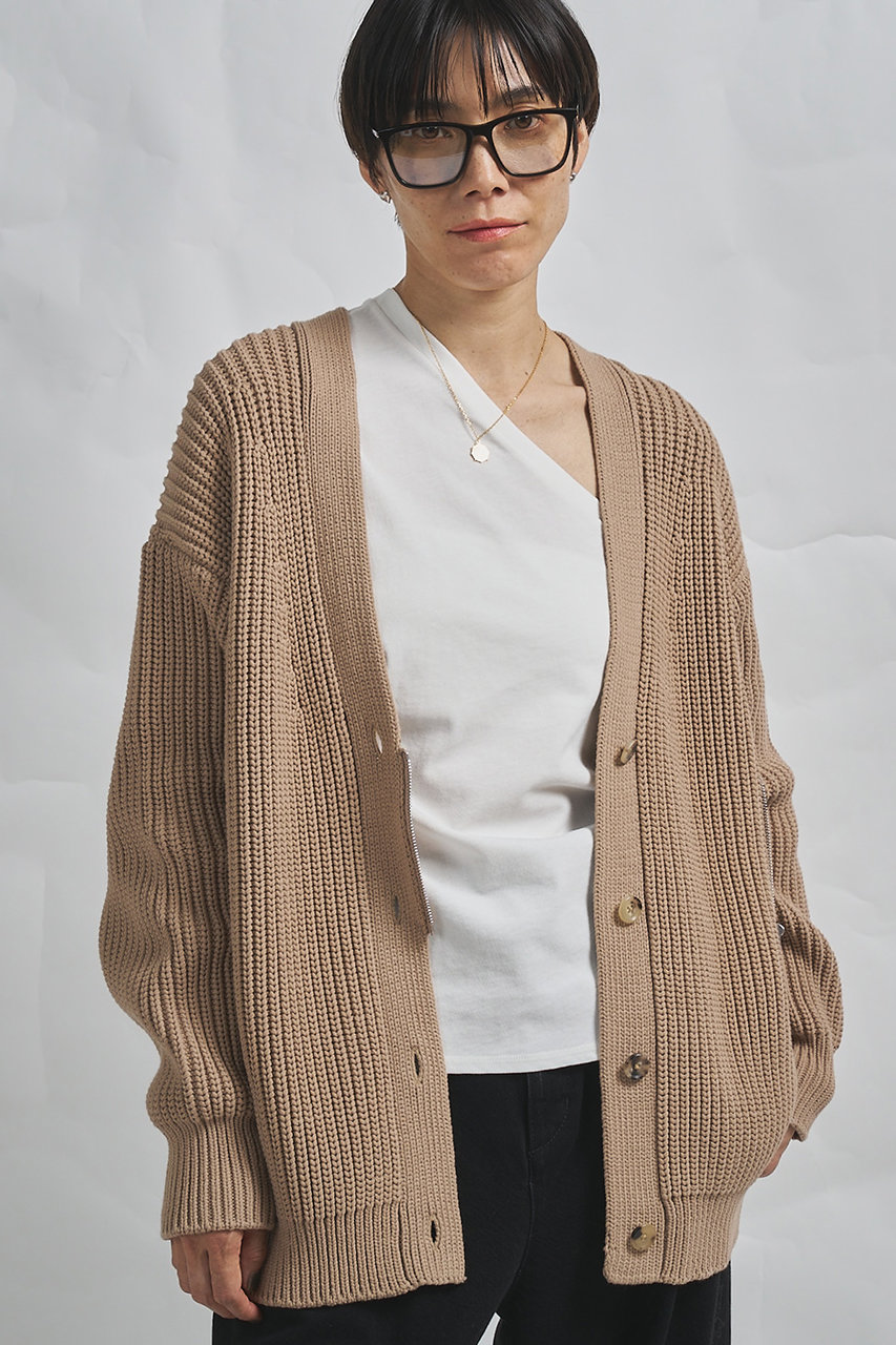 ウィム ガゼット/Whim Gazetteの【予約販売】【GEMINI】片畔カーディガン(キャメル/WGG1061105A0001)