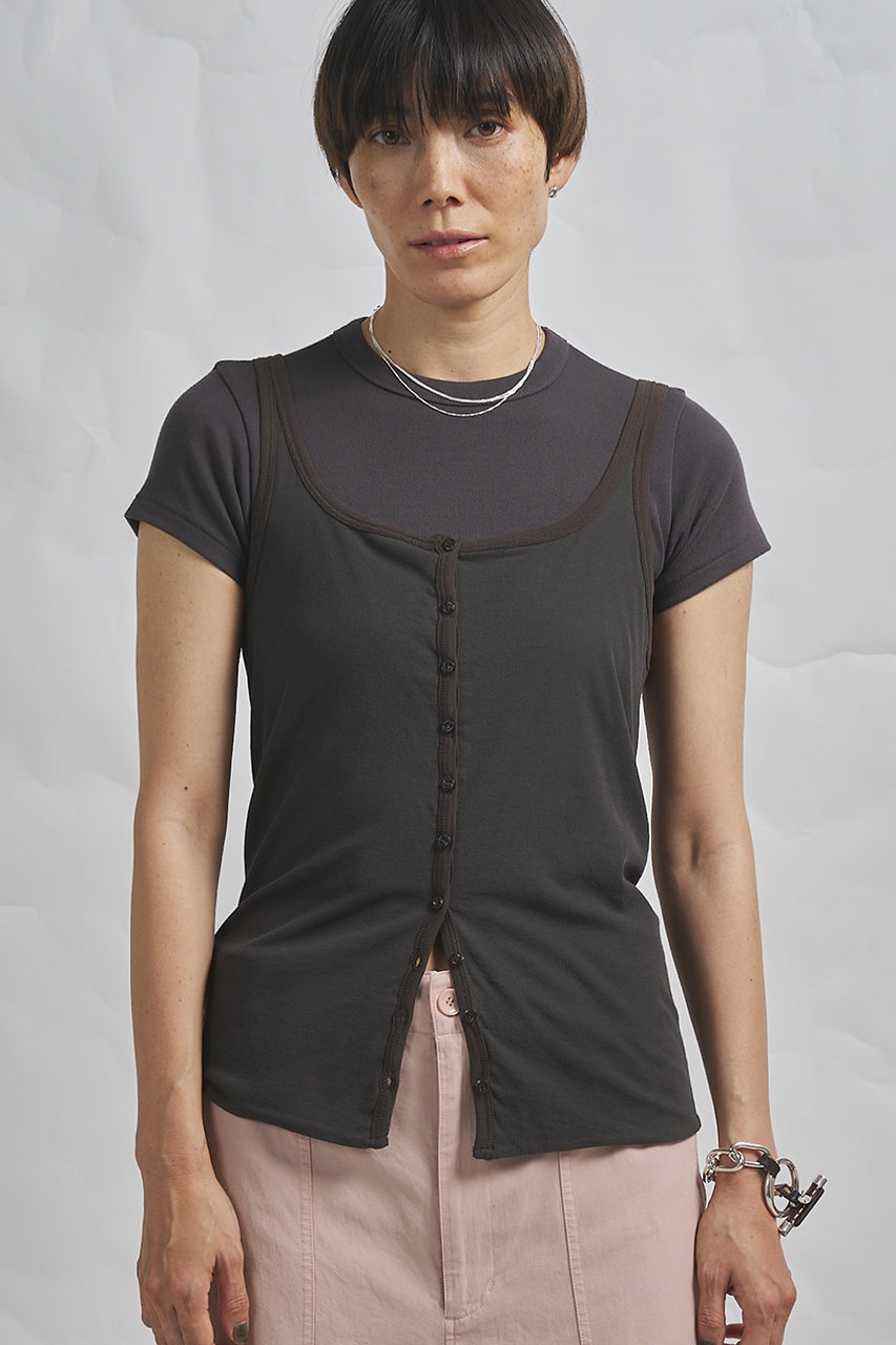 ウィム ガゼット/Whim Gazetteの【予約販売】【GEMINI】マルチwayノースリーブカットソー(ブラウン/WGG1061106A0005)