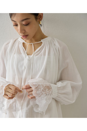 ウィム ガゼット/Whim Gazetteの【予約販売】コットンレースブラウス(110400/110403)
