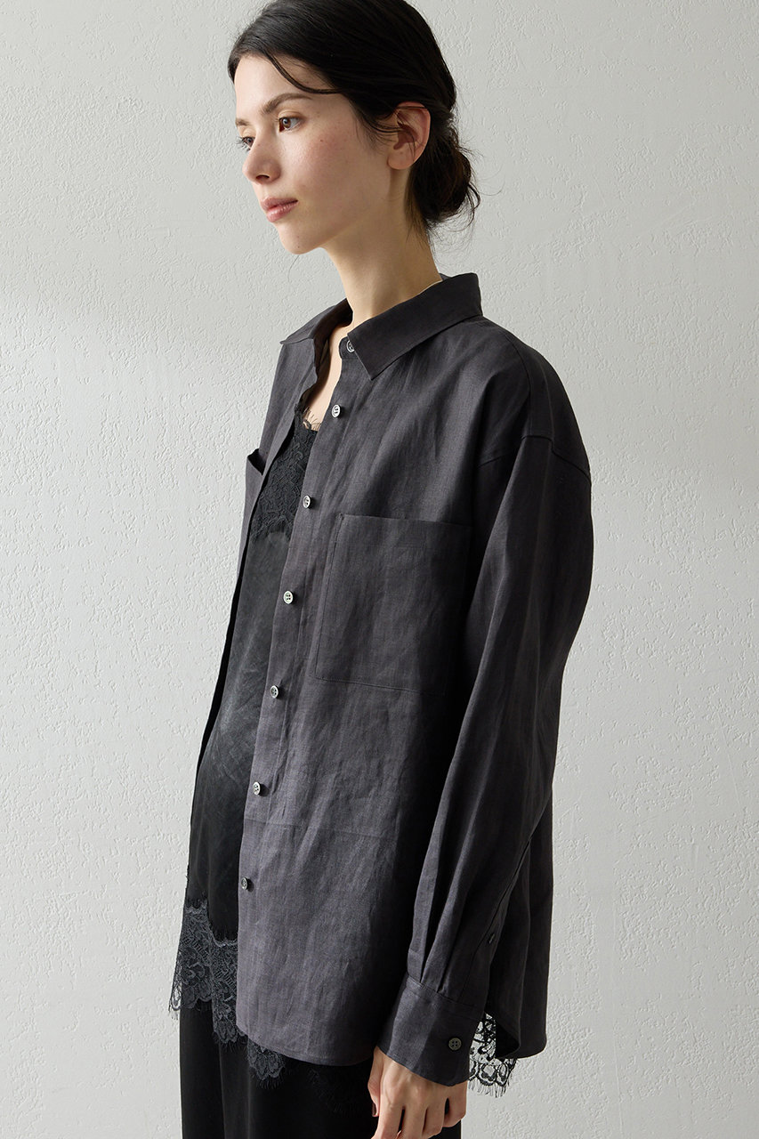 ▼24SS美品✨ウィムガゼット Whim Gazette リネンオーバーシャツ リネンオーバーシャツ | Whim Gazette(ウィム ガゼット)レディース