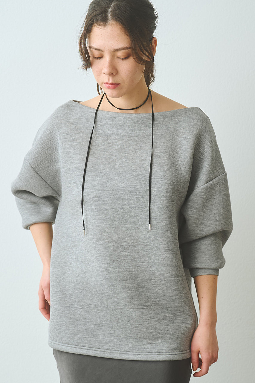 ウィム ガゼット/Whim Gazetteの【予約販売】オフショルダンボールプルオーバー(ライトグレー/WGZ1061206A0004)
