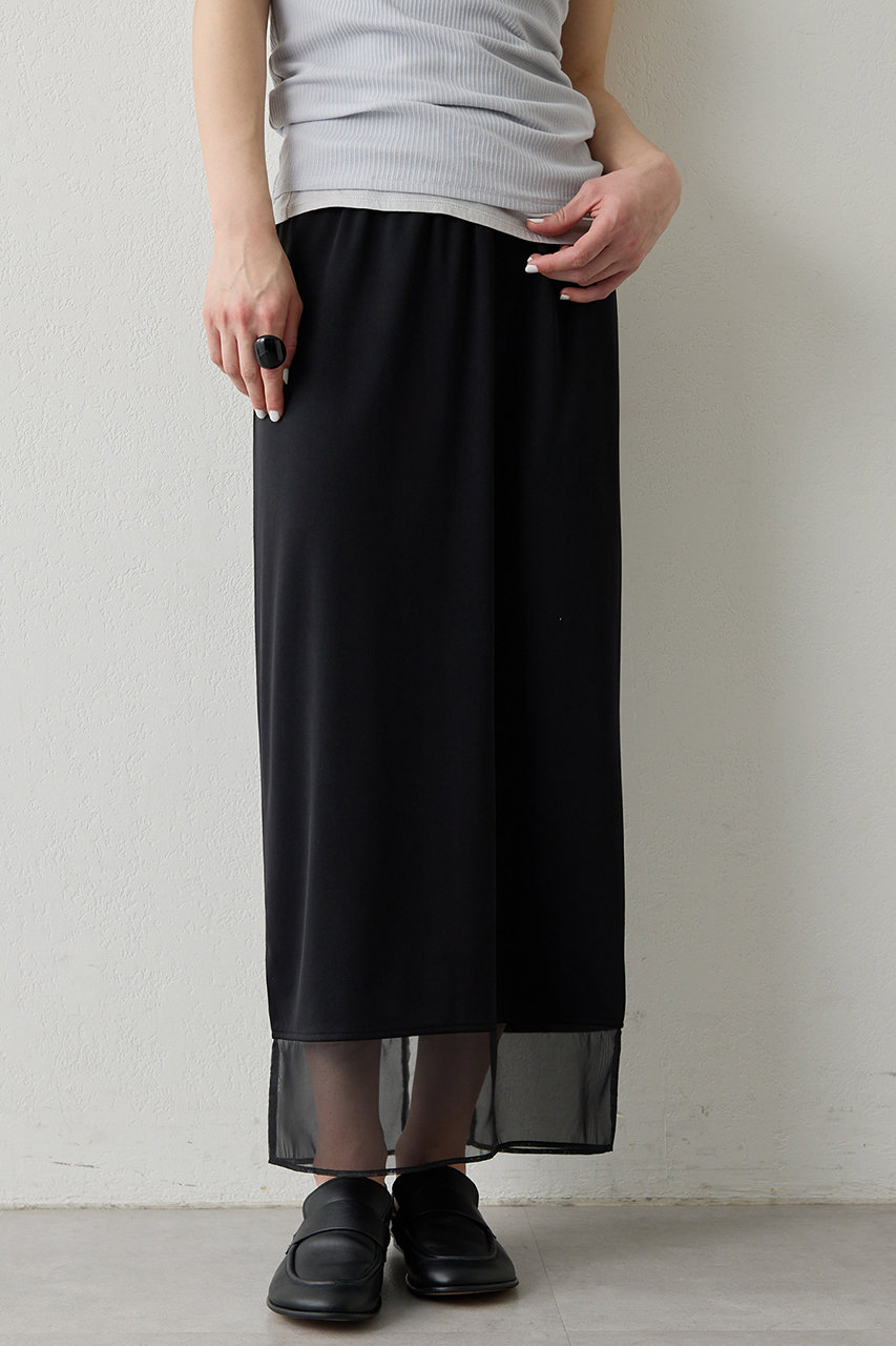 ウィム ガゼット/Whim Gazetteの【予約販売】【THE PAUSE】シアーヘムタイトスカート(ブラック/WGP1061401A0001)