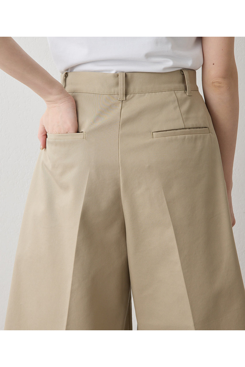 Whim Gazette シルクウールツイルハーフパンツ Whim Gazette(ウィム ガゼット)｜【THE PAUSE】タックハーフパンツ