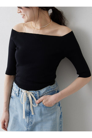 ウィム ガゼット/Whim Gazetteの【予約販売】【THE PAUSE】オフショルハーフスリーブプルオーバー(110300/110301)