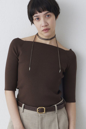 ウィム ガゼット/Whim Gazetteの【予約販売】【THE PAUSE】オフショルハーフスリーブプルオーバー(110300/110301)