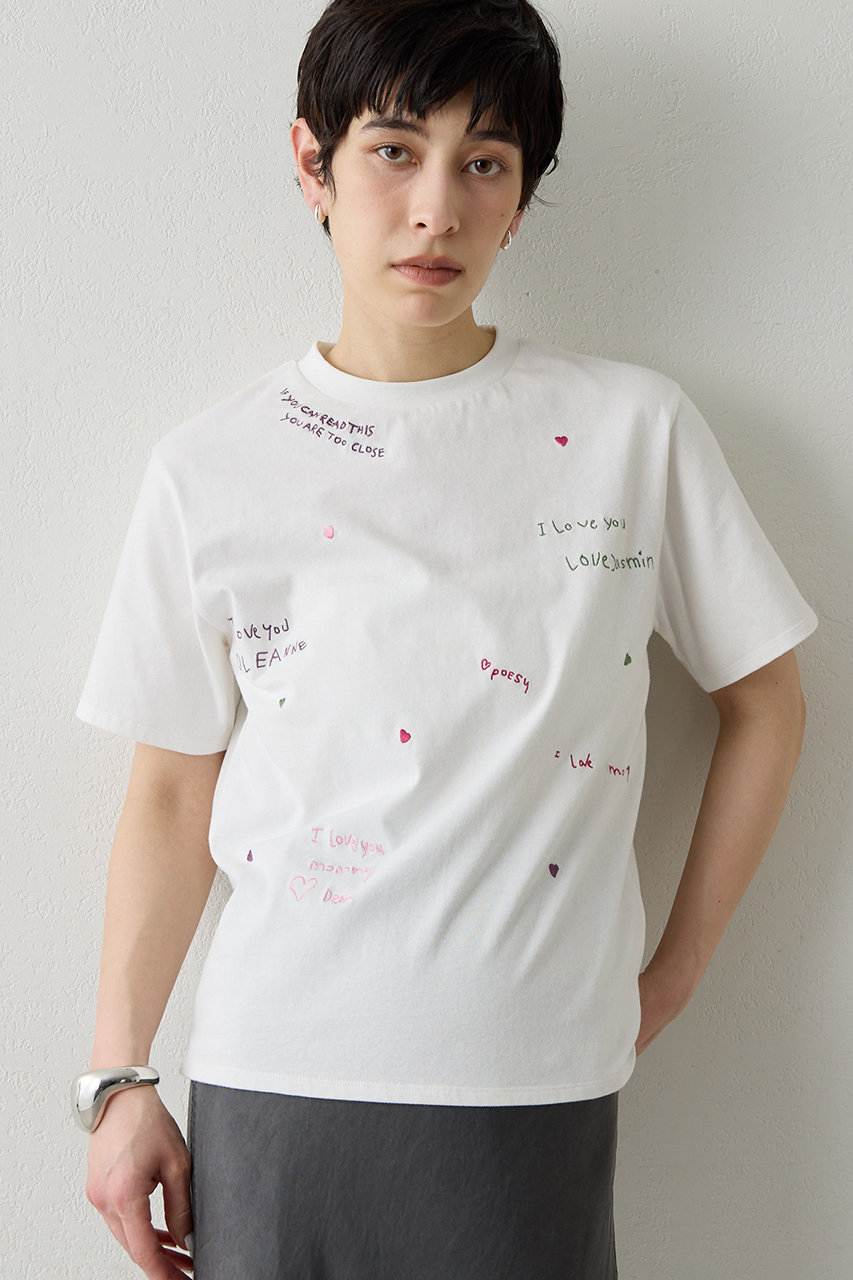 ウィム ガゼット/Whim Gazetteの【予約販売】【THE PAUSE】シシュウTシャツ(オフホワイト/WGP1061306A0003)