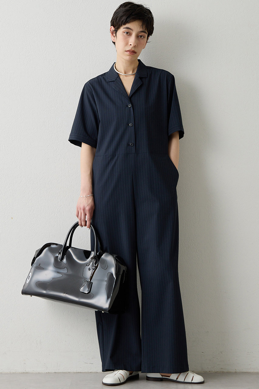 ウィム ガゼット/Whim Gazetteの【予約販売】【THE PAUSE】ストライプカイキンジャンプスーツ(ネイビー/WGP1061309A0001)