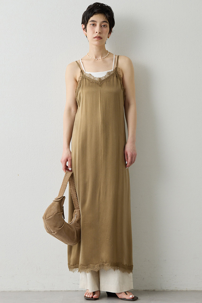 ウィム ガゼット/Whim Gazetteの【予約販売】【THE PAUSE】レーストリムキャミワンピース(カーキ/WGP1061309A0002)