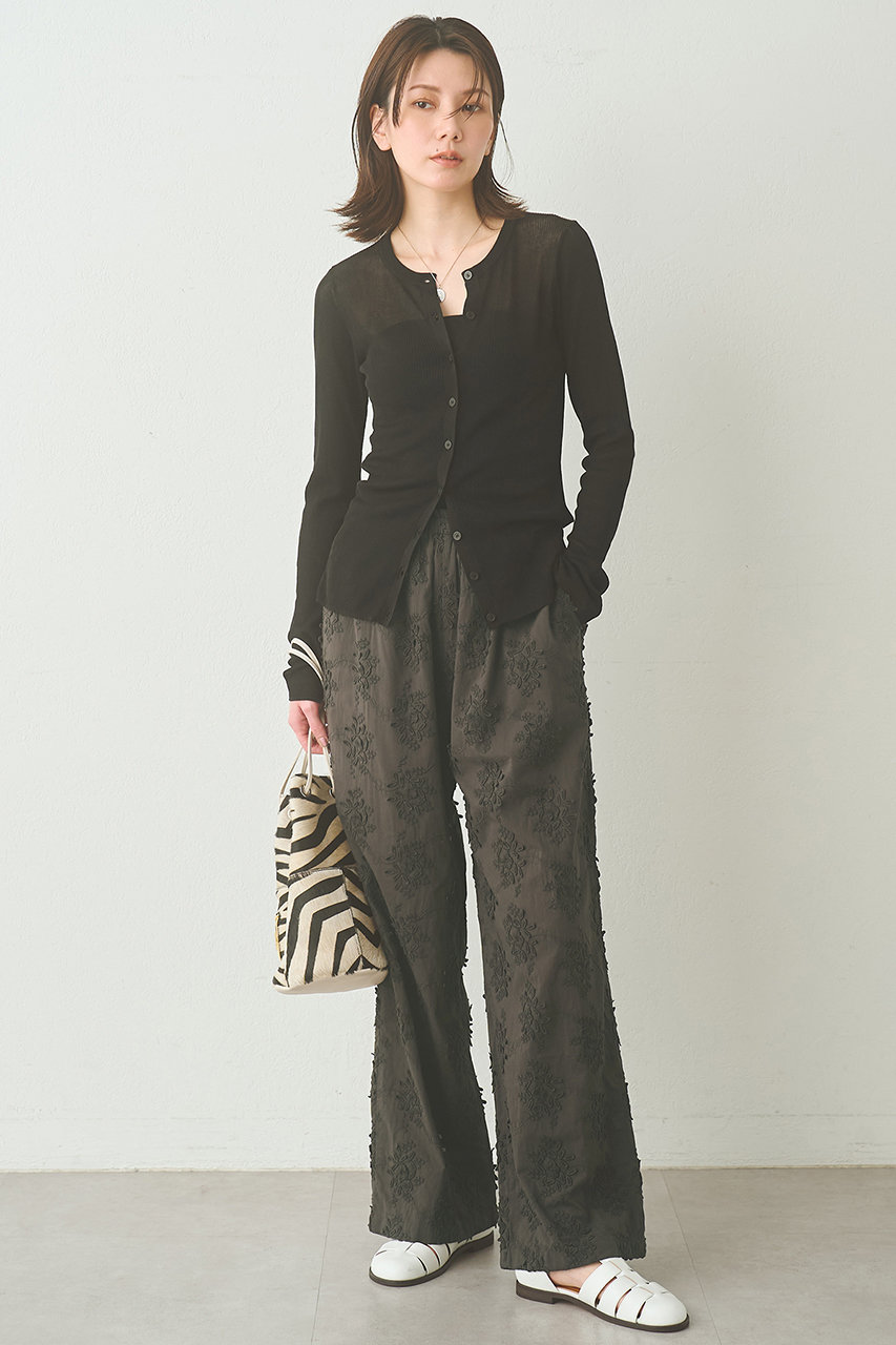 ウィム ガゼット/Whim Gazetteの【予約販売】3D刺繍パンツ(チャコールグレー/WGS1061302A0001)