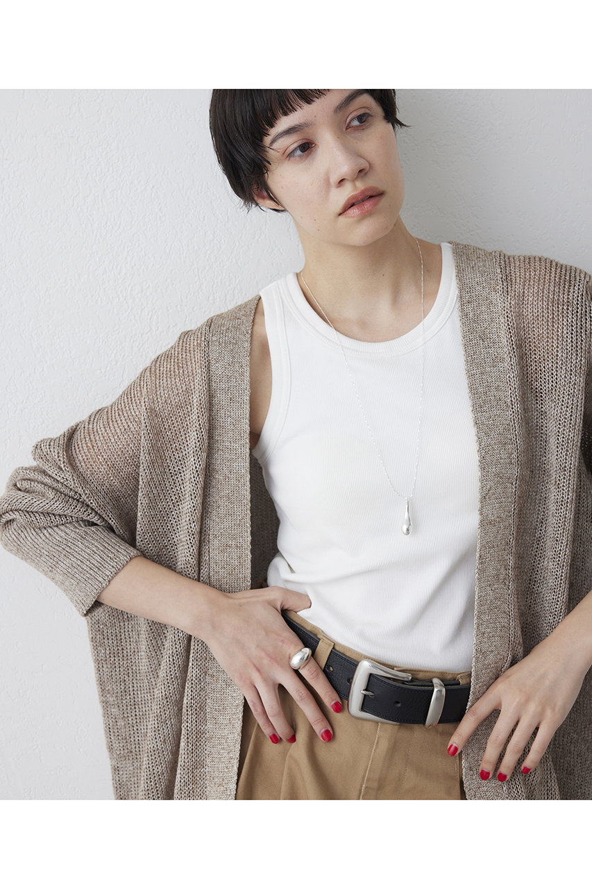 ウィム ガゼット/Whim Gazetteの【予約販売】メッシュニットカーディガン(ブラウン/WGZ1061305A0001)