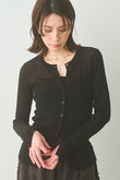 シアーリブニットカーディガン