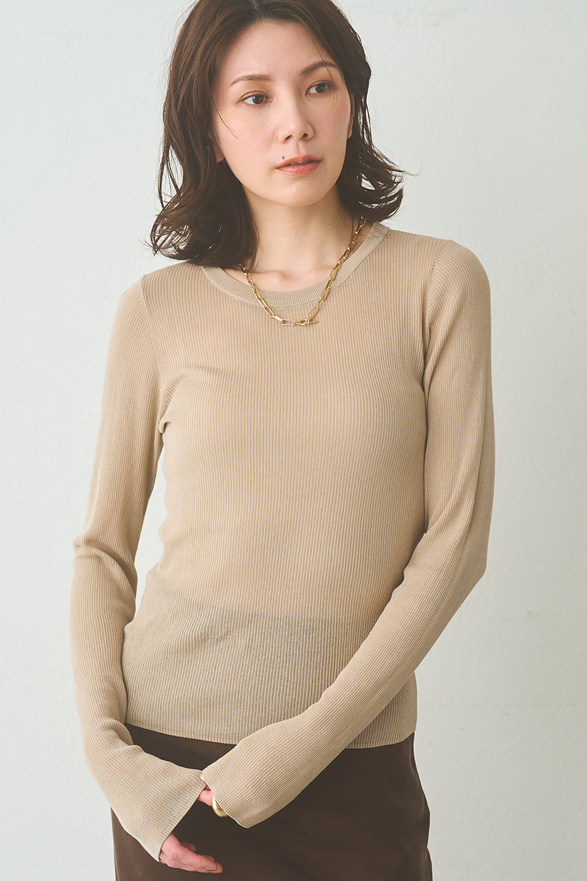 新品 ウィムガゼット Whim Gazette カットソー ニット  透け感 Whim Gazette（ウィムガゼット）の「透かし編みニットプルオーバー