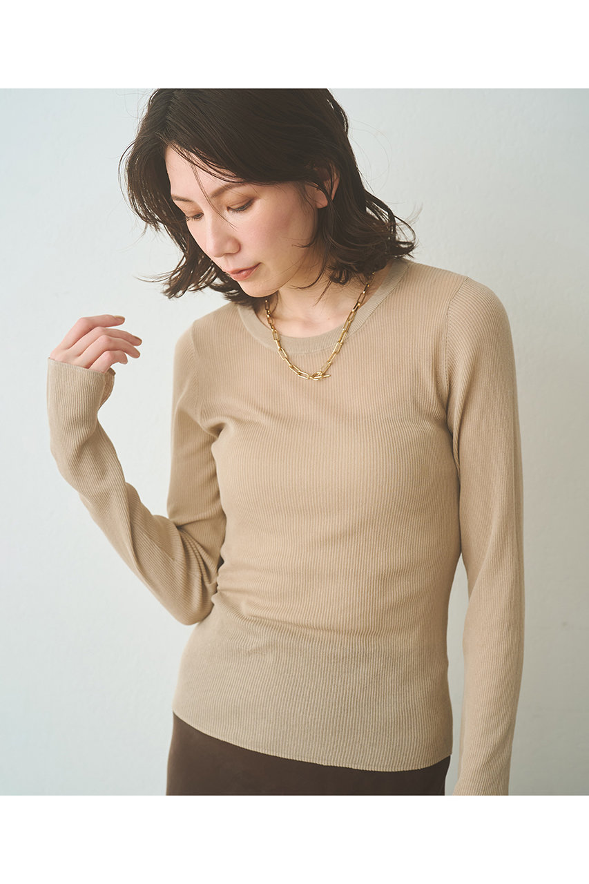 Whim Gazette(ウィム ガゼット)｜シアーリブニットプルオーバー