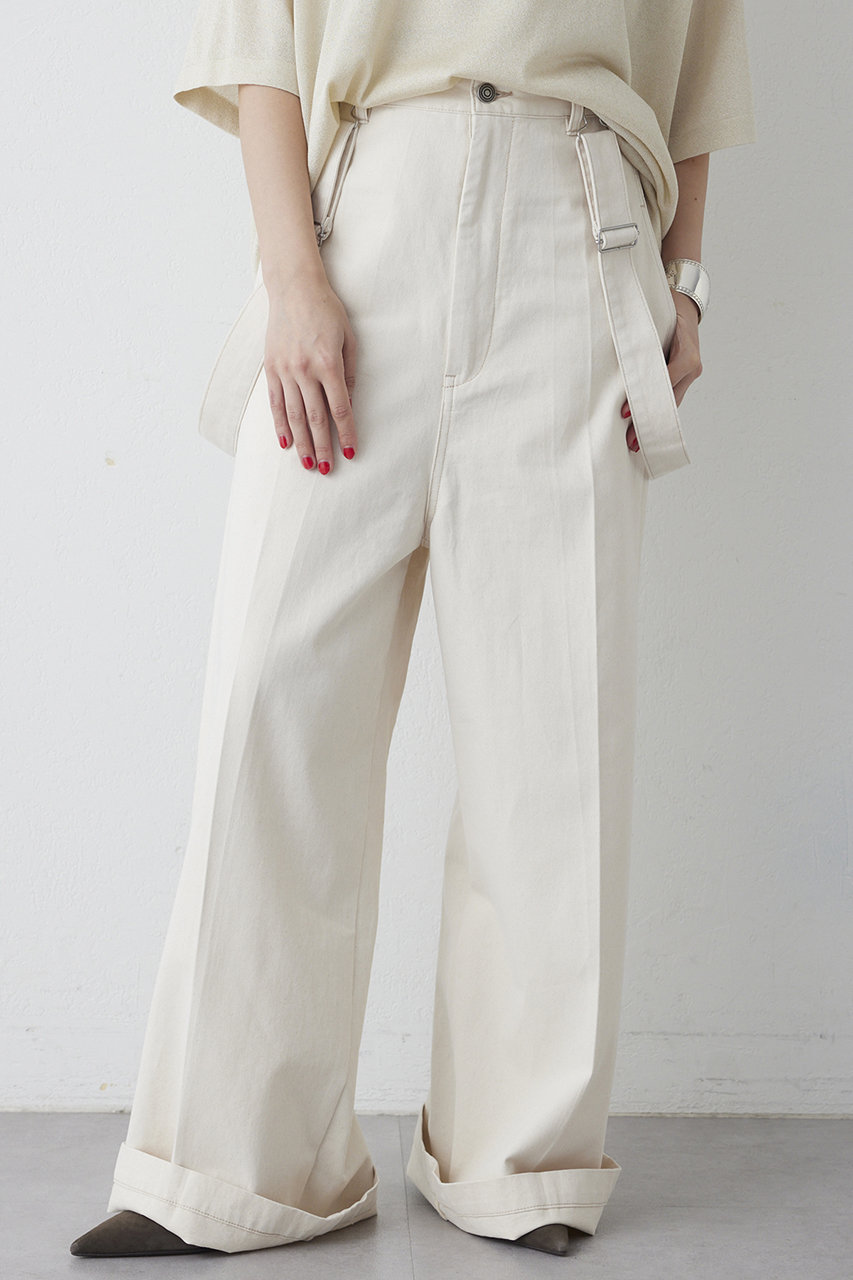 サスペンダーチノパンツ