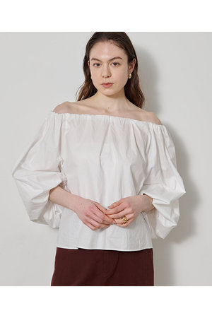 ウィム ガゼット/Whim Gazetteの【予約販売】タイプライターオフショルブラウス(110400/110403)