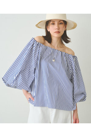 ウィム ガゼット/Whim Gazetteの【予約販売】タイプライターオフショルブラウス(110400/110403)