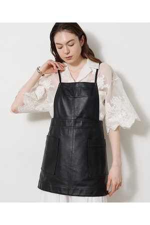 ウィム ガゼット/Whim Gazetteの【予約販売】レザーエプロンワンピース(110500/110501)