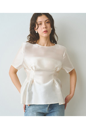 ウィム ガゼット/Whim Gazetteの【予約販売】オーガンジーペプラムブラウス(110400/110402)