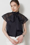 【予約販売】シアーボウタイブラウス ウィム ガゼット/Whim Gazette ブラック