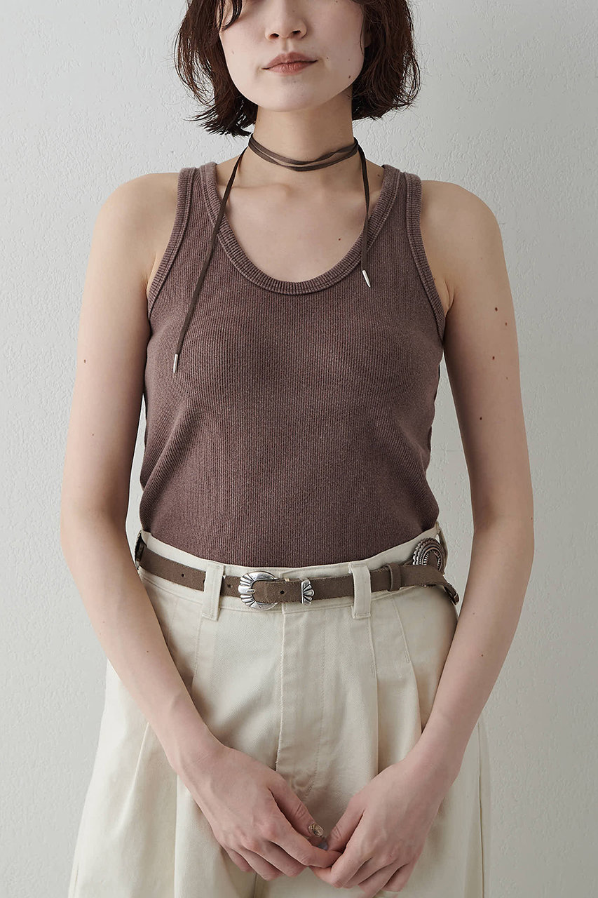 ウィム ガゼット/Whim Gazetteの【予約販売】ヴィンテージテレコタンク(ブラウン/WGZ1061406A0002)