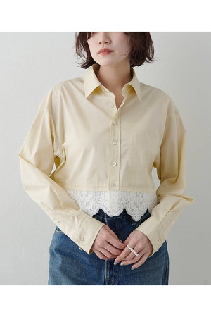 ウィム ガゼット/Whim Gazetteの【予約販売】レースコンビシャツ(110400/110403)