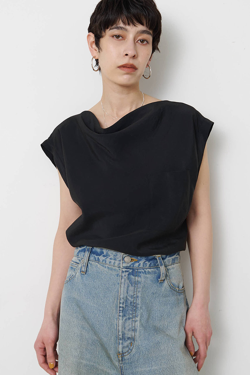 ウィム ガゼット/Whim Gazetteの【予約販売】ドレープブラウス(ブラック/WGZ1061504A0003)