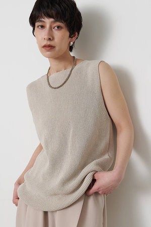 ウィム ガゼット/Whim Gazetteの【予約販売】ペーパーノースリーブニット(110300/110301)