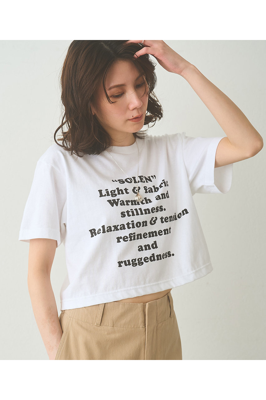 Whim Gazette(ウィム ガゼット)｜レタリングTEE/オフホワイト の通販