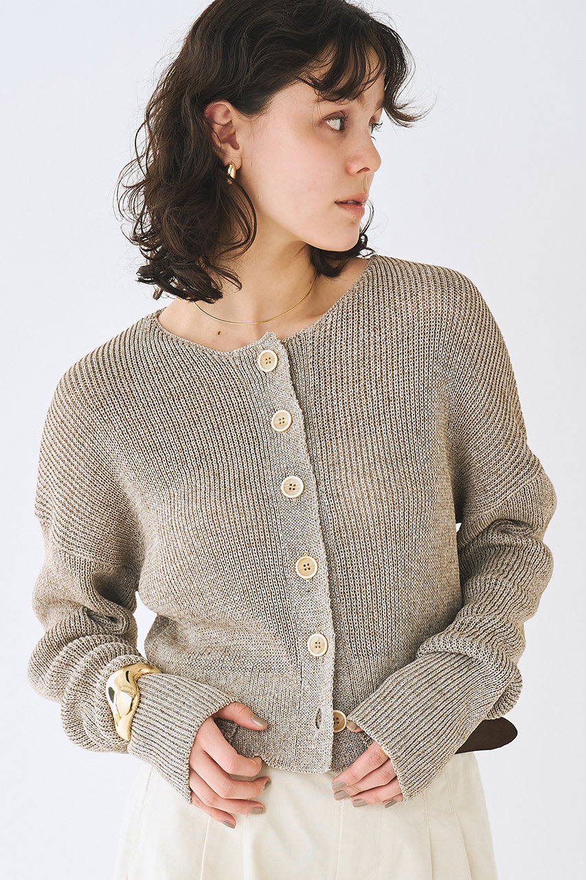 ウィム ガゼット/Whim Gazetteの【予約販売】ショートニットカーディガン(ベージュ/WGZ1061405A0003)