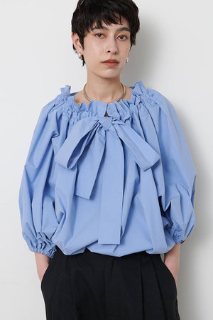 ウィム ガゼット/Whim Gazetteの【予約販売】コットンタイプライターギャザーブラウス(110400/110402)