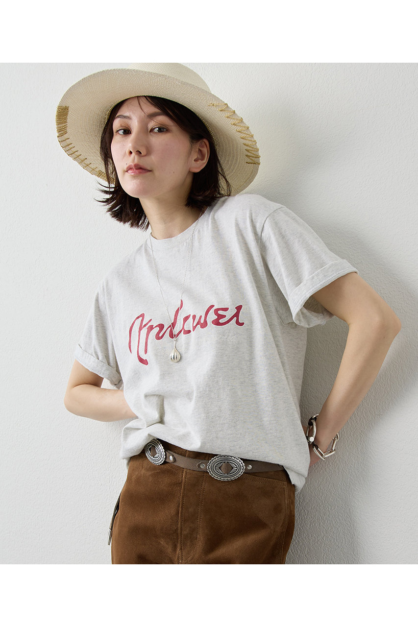 Whim Gazette(ウィム ガゼット)｜クラックプリントTシャツ/ライト