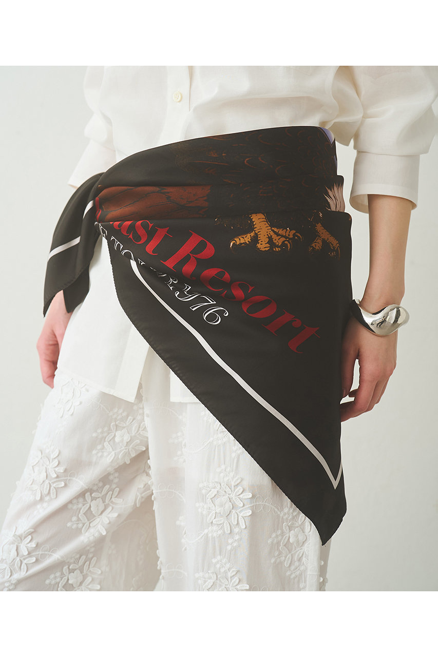 ウィム ガゼット/Whim Gazetteの【予約販売】Eagleシルクスカーフ(ブラック/WGZ1061416A0006)