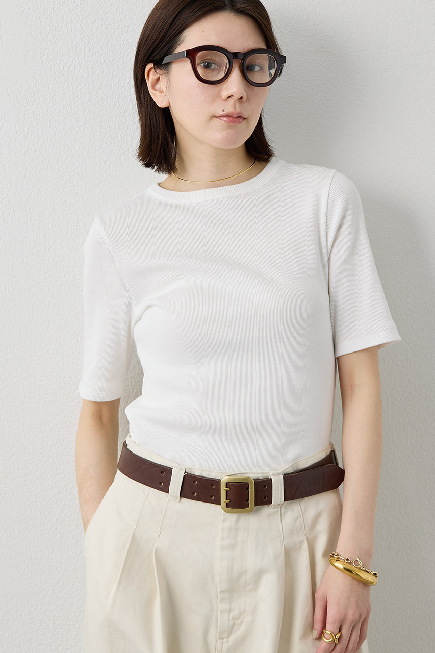 ウィム ガゼット/Whim Gazetteの【予約販売】半袖クルーネックテレコカットソー(オフホワイト/WGZ1061506A0004)