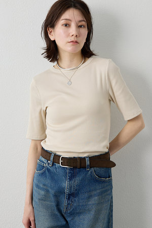 ウィム ガゼット/Whim Gazetteの【予約販売】半袖クルーネックテレコカットソー(110100/110102)