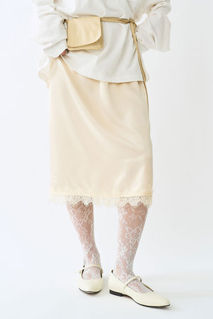 ウィム ガゼット/Whim Gazetteの【予約販売】【Nuition】サテンレーススカート(110700/110702)