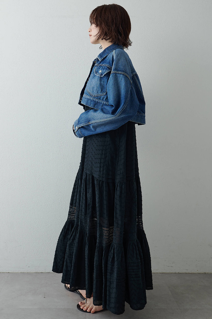 Whim Gazette DENIMボアブルゾン オーバーサイズウィムガゼット Whim Gazette(ウィム ガゼット)｜【予約販売】デニムボレロGジャン