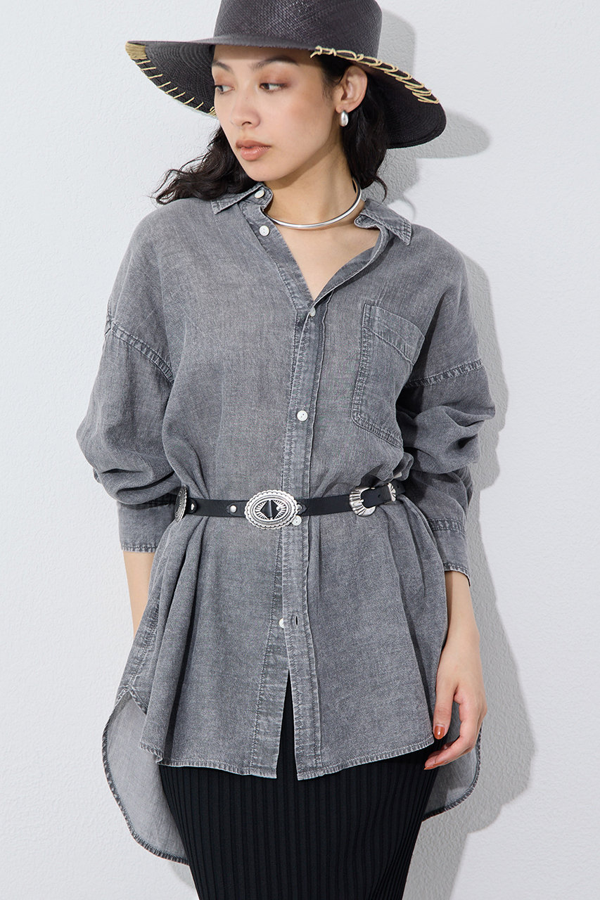 Whim Gazette(ウィム ガゼット)｜【予約販売】デニムシフォンシャツ