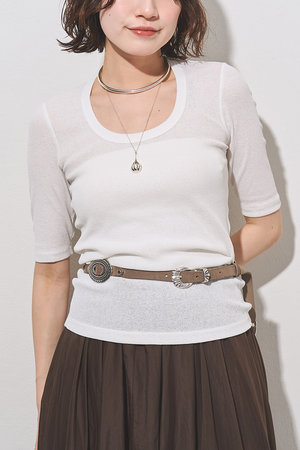 ウィム ガゼット/Whim Gazetteの【予約販売】【myporter】ラウンドネックドライフィットカットソー(110100/110102)