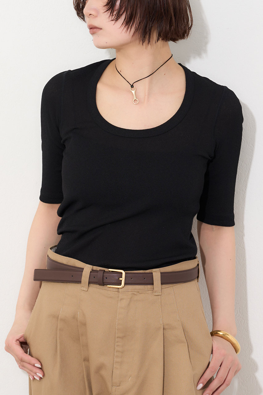 ウィム ガゼット/Whim Gazetteの【予約販売】【myporter】ラウンドネックドライフィットカットソー(ブラック/WGZ1061506A0009)