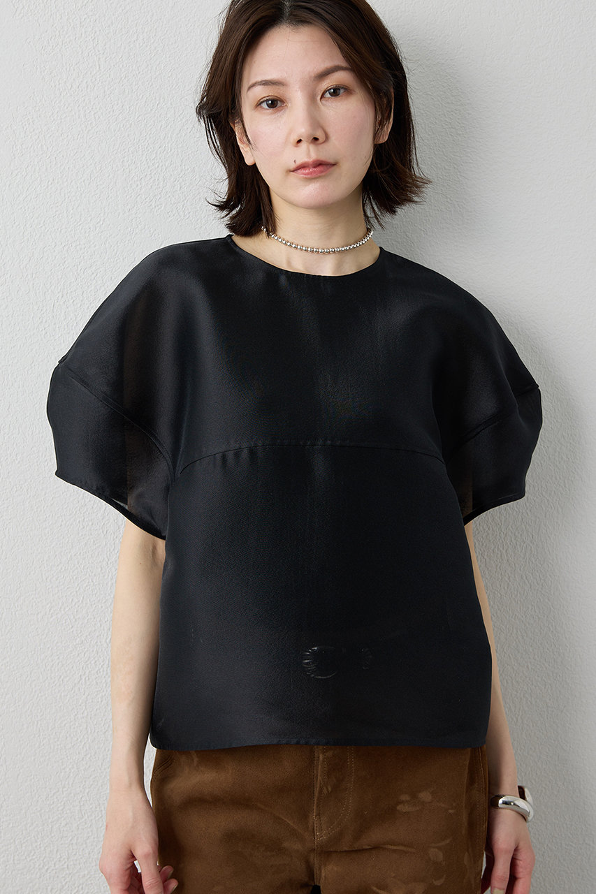 ウィム ガゼット/Whim Gazetteの【予約販売】シアーシルエットブラウス(ブラック/WGZ1061604A0001)