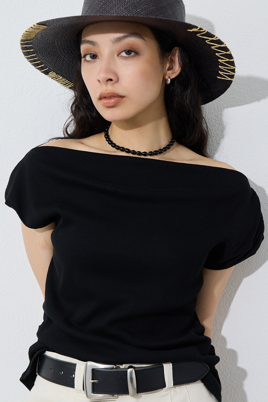 ウィム ガゼット/Whim Gazetteの【予約販売】ワンショルフレンチプルオーバー(ブラック/WGZ1061606A0005)