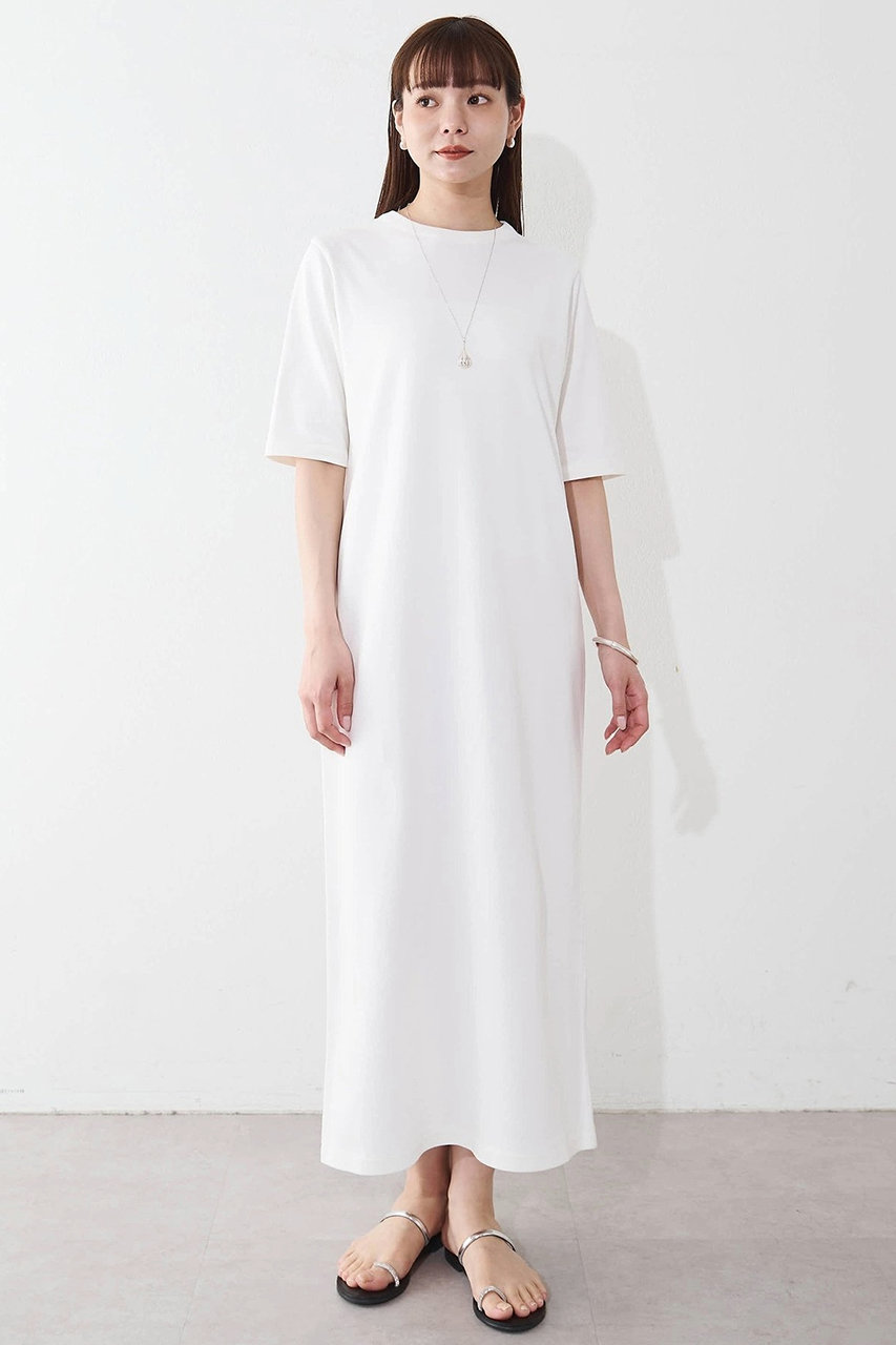 ウィム ガゼット/Whim Gazetteの【予約販売】【Drawing Numbers】フレンチテリーTドレス(ホワイト/DNZ1061509A0003)