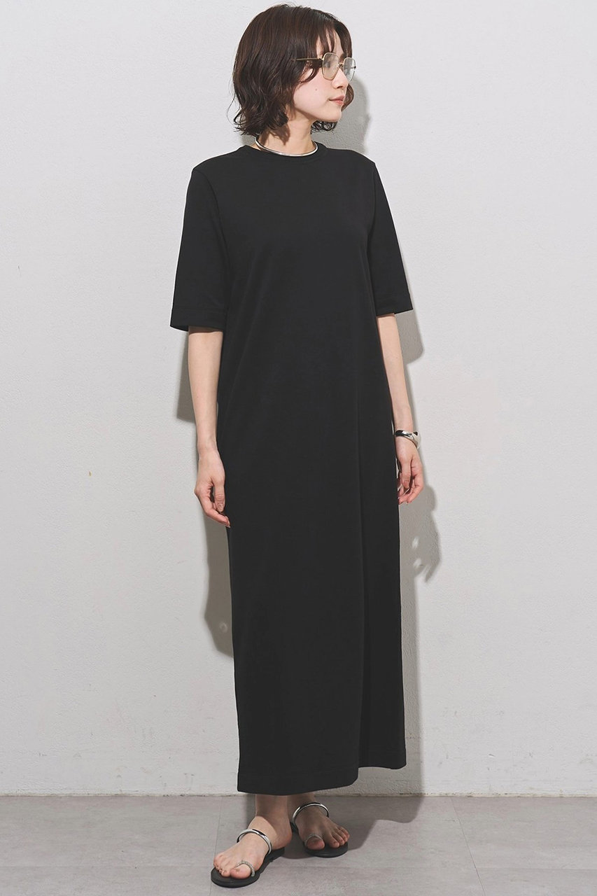 ウィム ガゼット/Whim Gazetteの【予約販売】【Drawing Numbers】フレンチテリーTドレス(ブラック/DNZ1061509A0003)