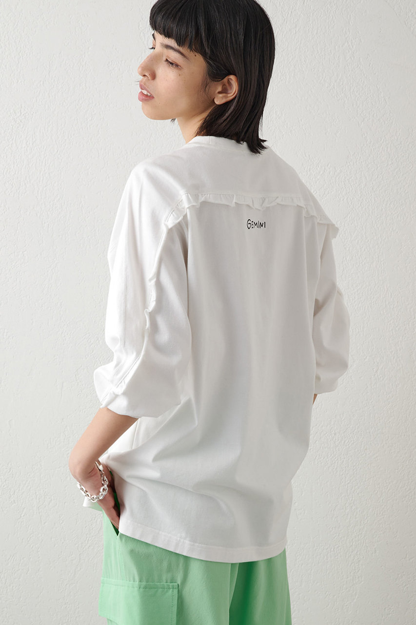 ウィム ガゼット/Whim Gazetteの【予約販売】【GEMINI】バックフリルカットソー(オフホワイト/WGG1062106A0005)