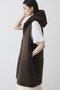 【予約販売】〈WEB限定カラーあり〉【THE PAUSE】ボアフードロングジレ ウィム ガゼット/Whim Gazette