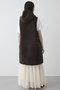 【予約販売】〈WEB限定カラーあり〉【THE PAUSE】ボアフードロングジレ ウィム ガゼット/Whim Gazette