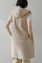【予約販売】〈WEB限定カラーあり〉【THE PAUSE】ボアフードロングジレ ウィム ガゼット/Whim Gazette